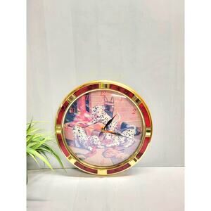 Vintage Dalmatian Wall Clock, Sunbeam, Battery